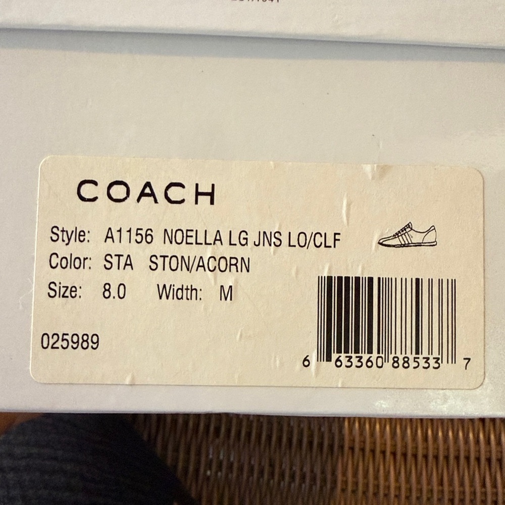 NIB Vintage 2003 COACH Jacquard Canvas Leather Monogram Sneakers Trainer Size 8M - Picture 9 of 9
